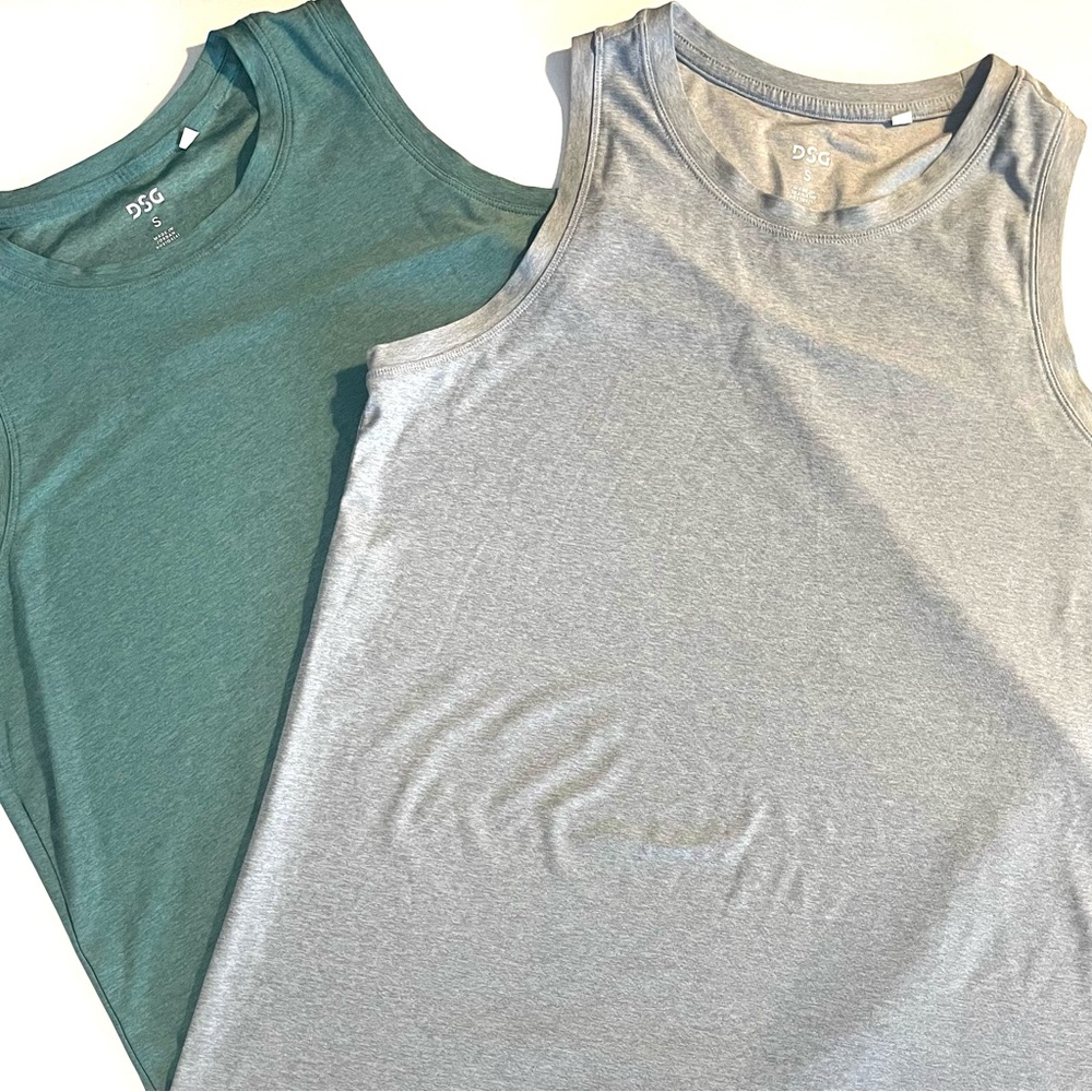 Bundle: DSG Green and Light Gray Athletic Tank Top Set. S - Picture 3 of 10